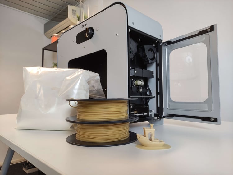 Filament Maker with 3D print extruded SLS powder